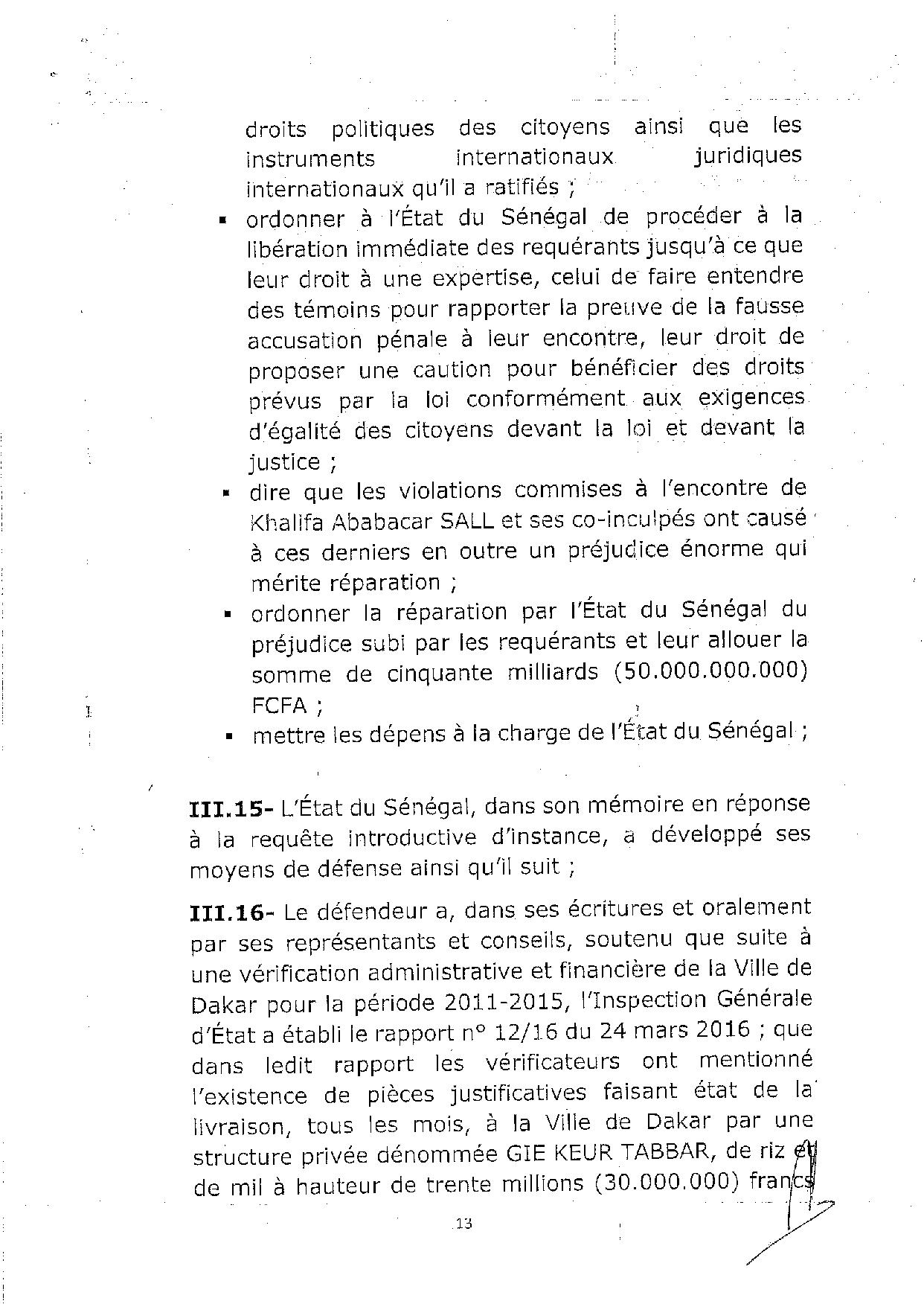  L'arrêt de la Cour de justice de la Cedeao sur l'affaire Khalifa Sall (PART 2)