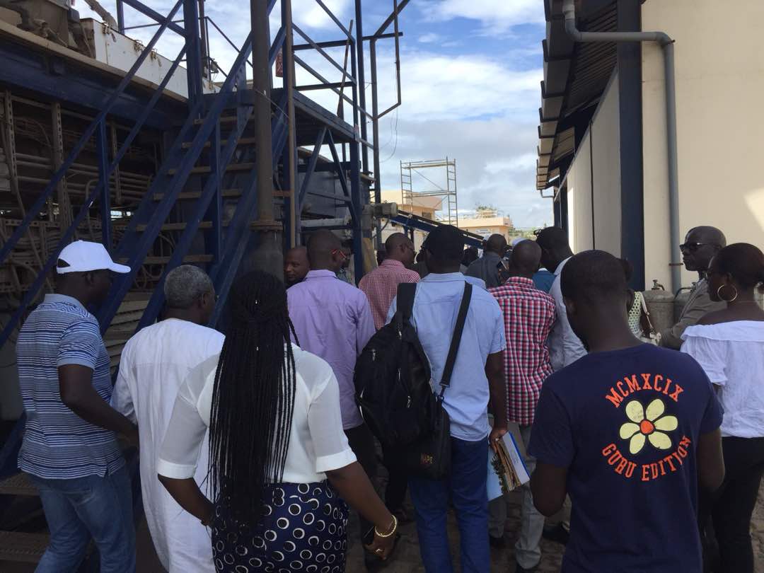 Photos : Visite guidée sur le terrain de la station de traitement des boues de vidange des Niayes Pikine, communément appelée OMNI PROCESSEUR