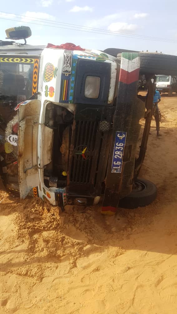 Accident à Dagana  - Le car qui transportait l'équipe de navétanes, se renverse