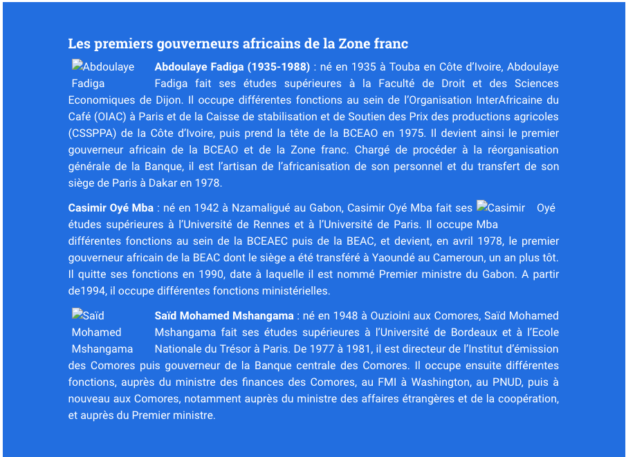 La Zone franc de 1939 à aujourd'hui