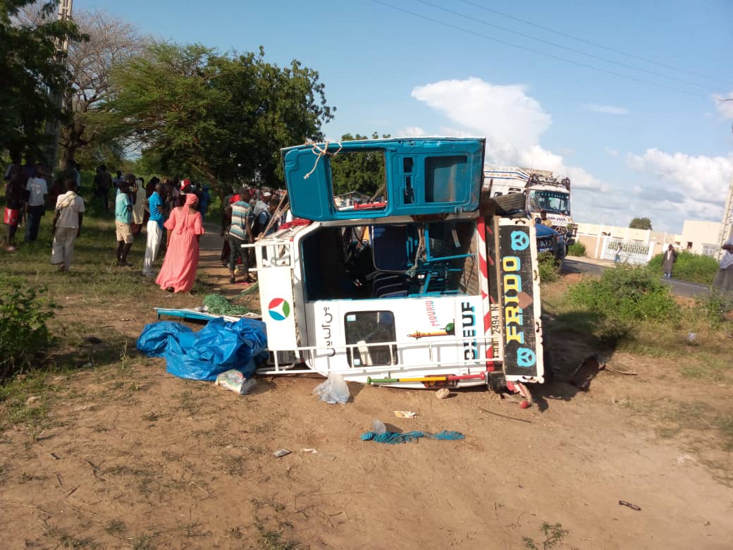 Khelcom Birane: Un car en provenance de Gambie se renverse et fait un mort