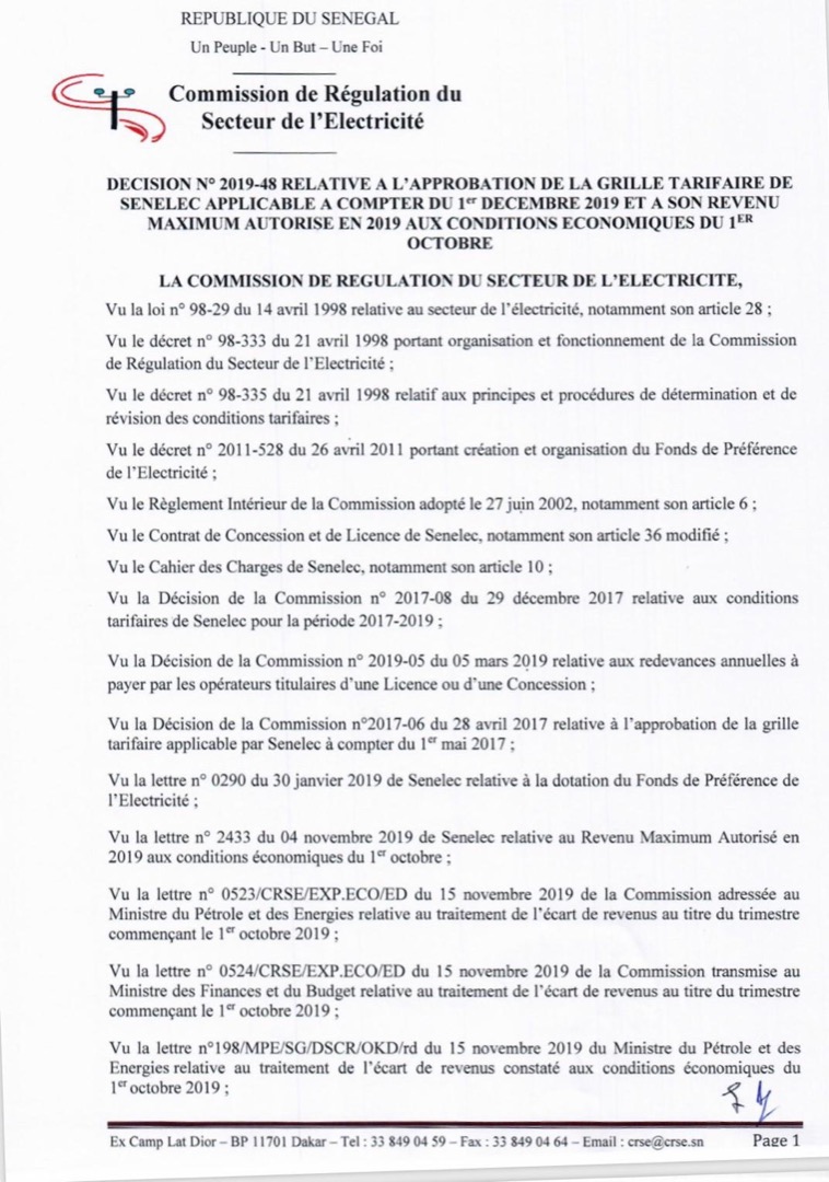 Hausse d’électricité: La Senelec détaille l’application des tarifs de 6% et de 10%