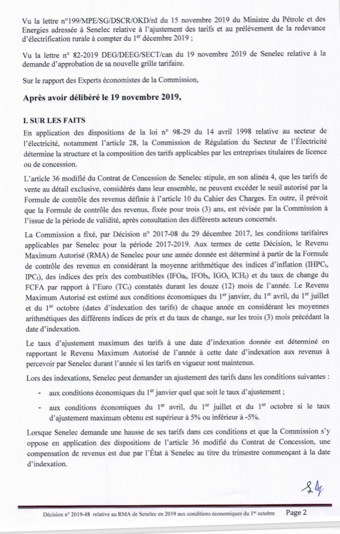 Hausse d’électricité: La Senelec détaille l’application des tarifs de 6% et de 10%