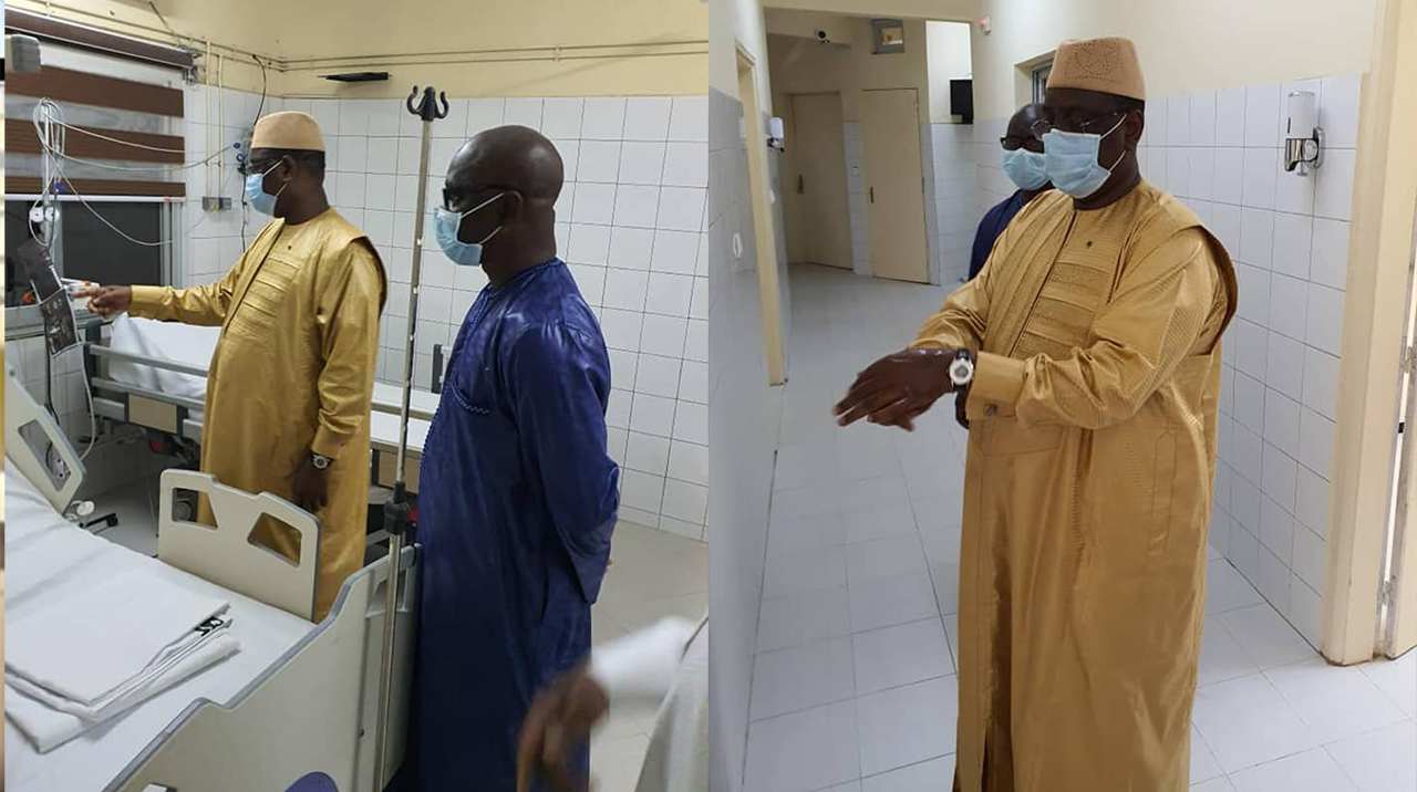 Visite surprise du President Macky Sall au CET de l’Hôpital Idrissa Pouye de Grand-Yoff (Photo)