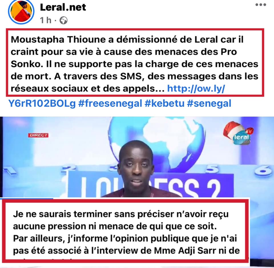 Moustapha Thioune qui avait démissionné de Leral TV durant les émeutes de mars dernier, est revenu en force, avec comme invité, un démissionnaire de Pastef ( Vidéo )