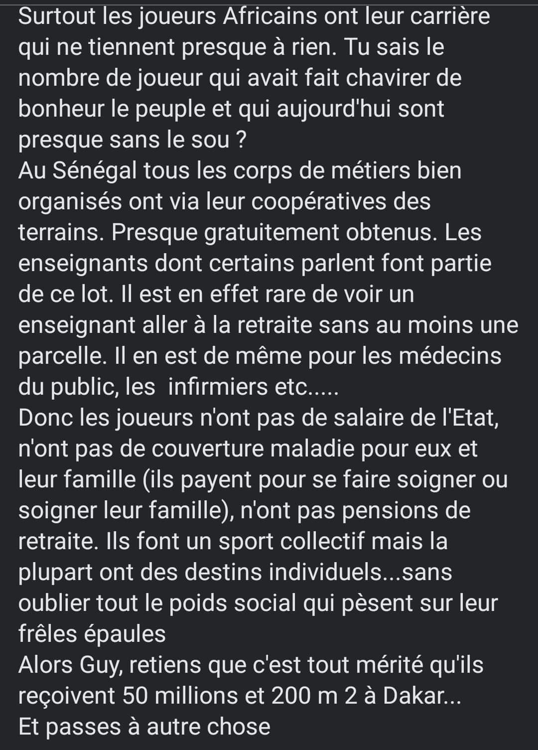 Guy Marius Sagna à Macky Sall: "Ne donnez pas de terrains aux "Lions" qui..."