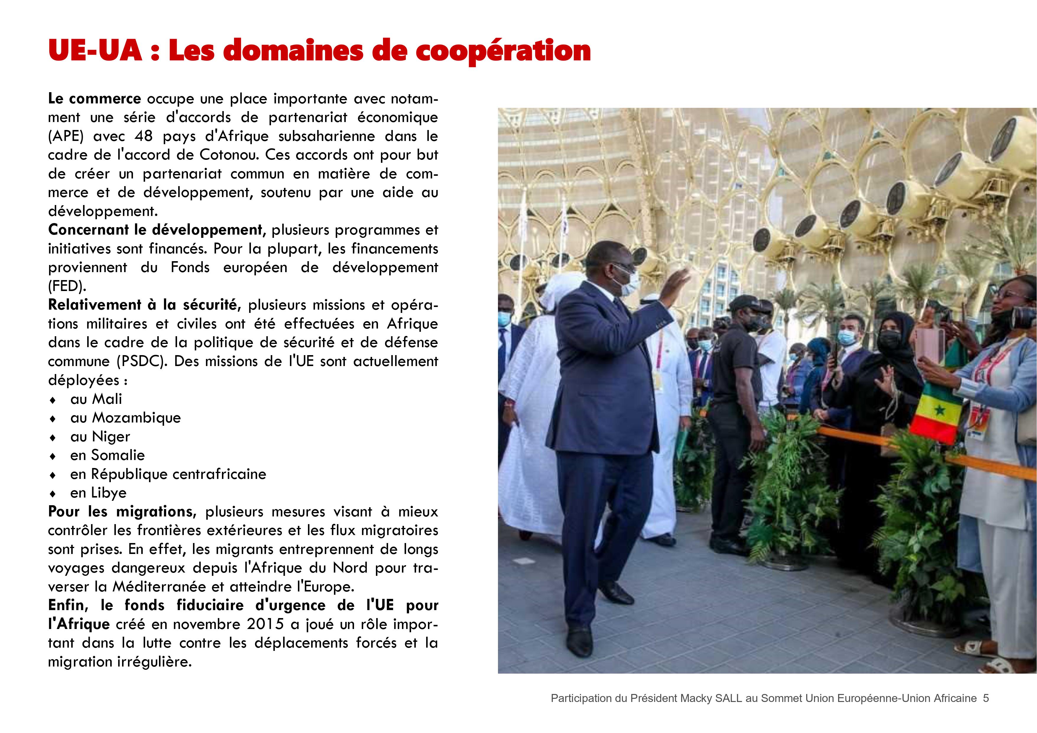 PARTICIPATION DU PRESIDENT MACKY SALL AU SOMMET UNION EUROPEENNE-UNION AFRICAINE