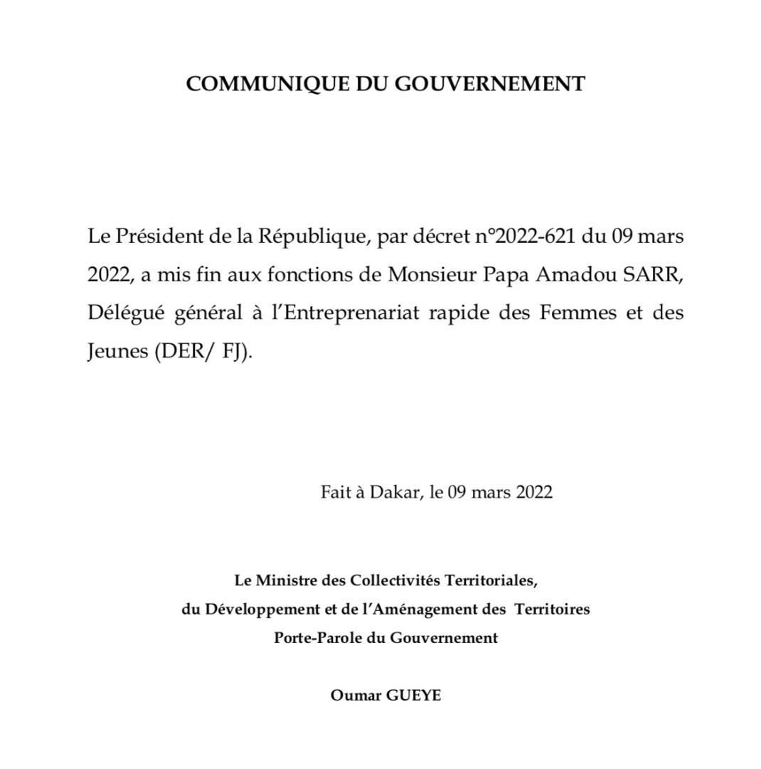 Propos outrageants, Pape Amadou Sarr limogé: Voici la preuve que Macky Sall ne défend ni les pourfendeurs de l'Islam ni l'homosexualité