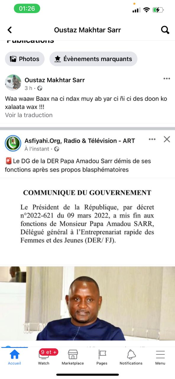 Propos outrageants: Ababacar Mboup de Samm Djiko Yi, Oustaz Makhtar Sarr et Asfiyahi, félicitent Macky Sall