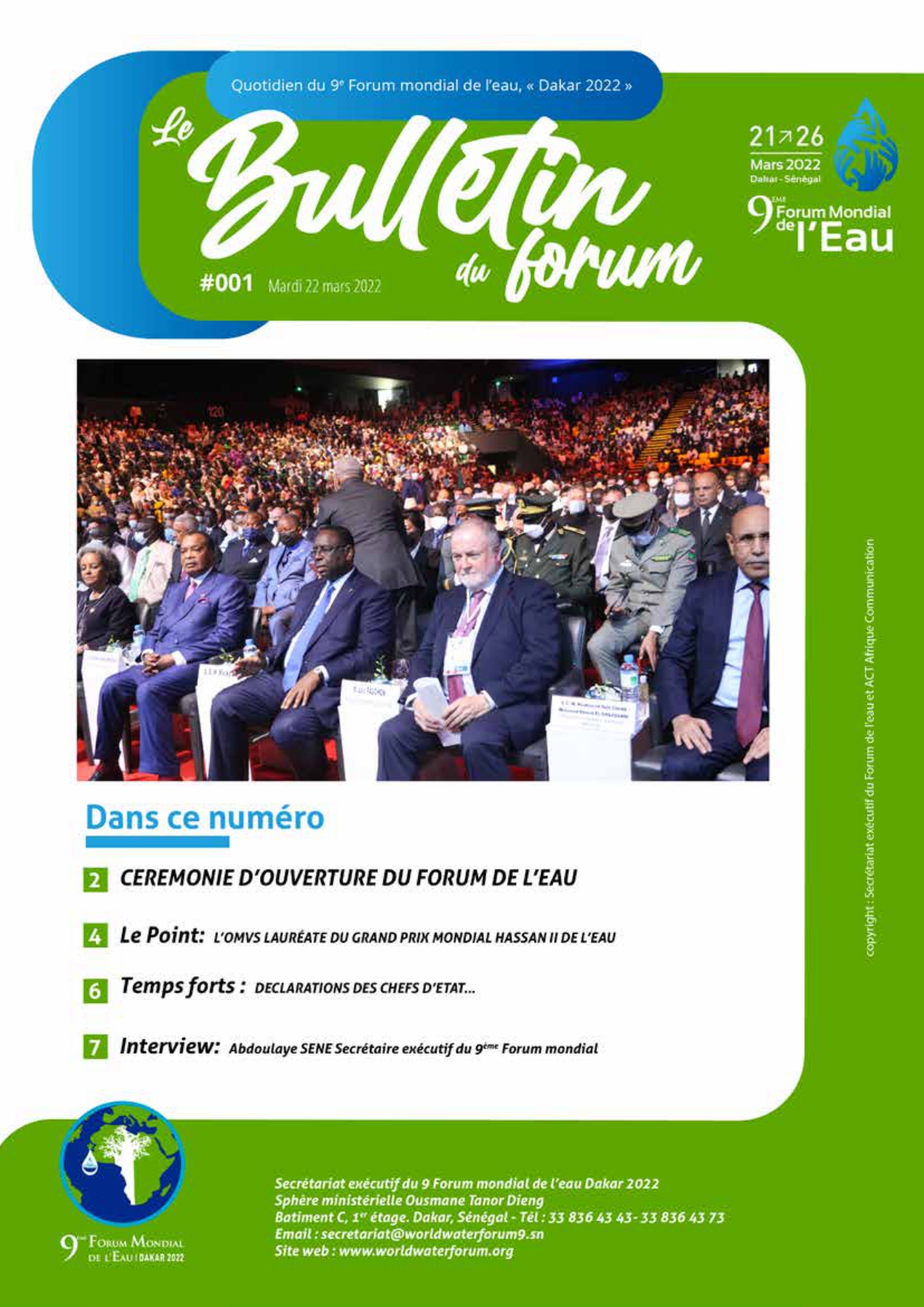 Bulletin du Forum mondial de l'Eau numéro 1