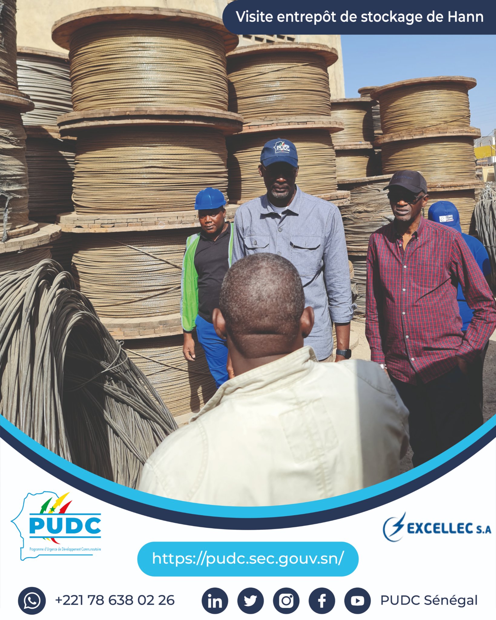 PUDC: Le coordonnateur national, Cheikh Diop visite l'entrepôt de stockage de Hann et de l'usine de Diamniadio du partenaire technique du projet 2000villages