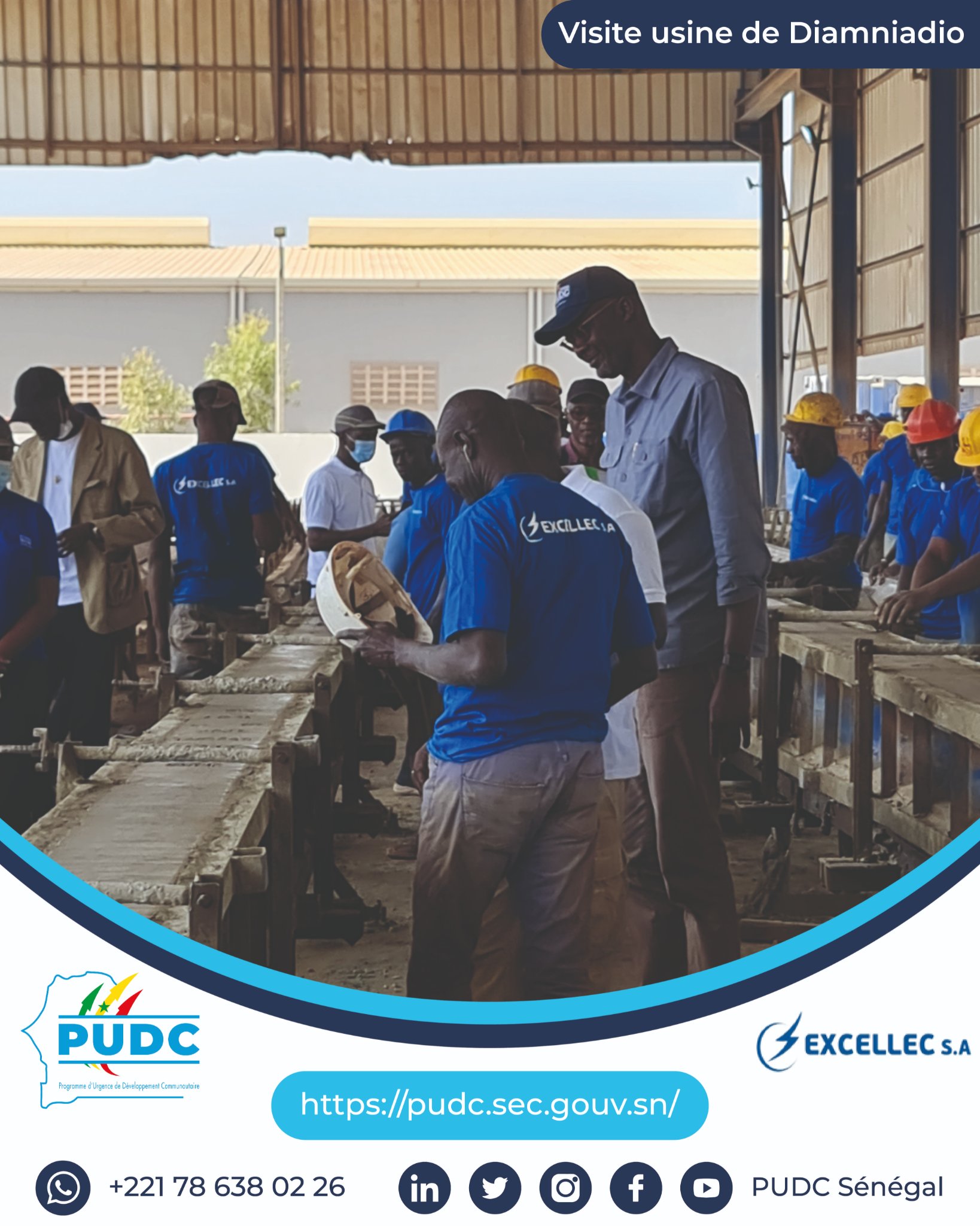 PUDC: Le coordonnateur national, Cheikh Diop visite l'entrepôt de stockage de Hann et de l'usine de Diamniadio du partenaire technique du projet 2000villages