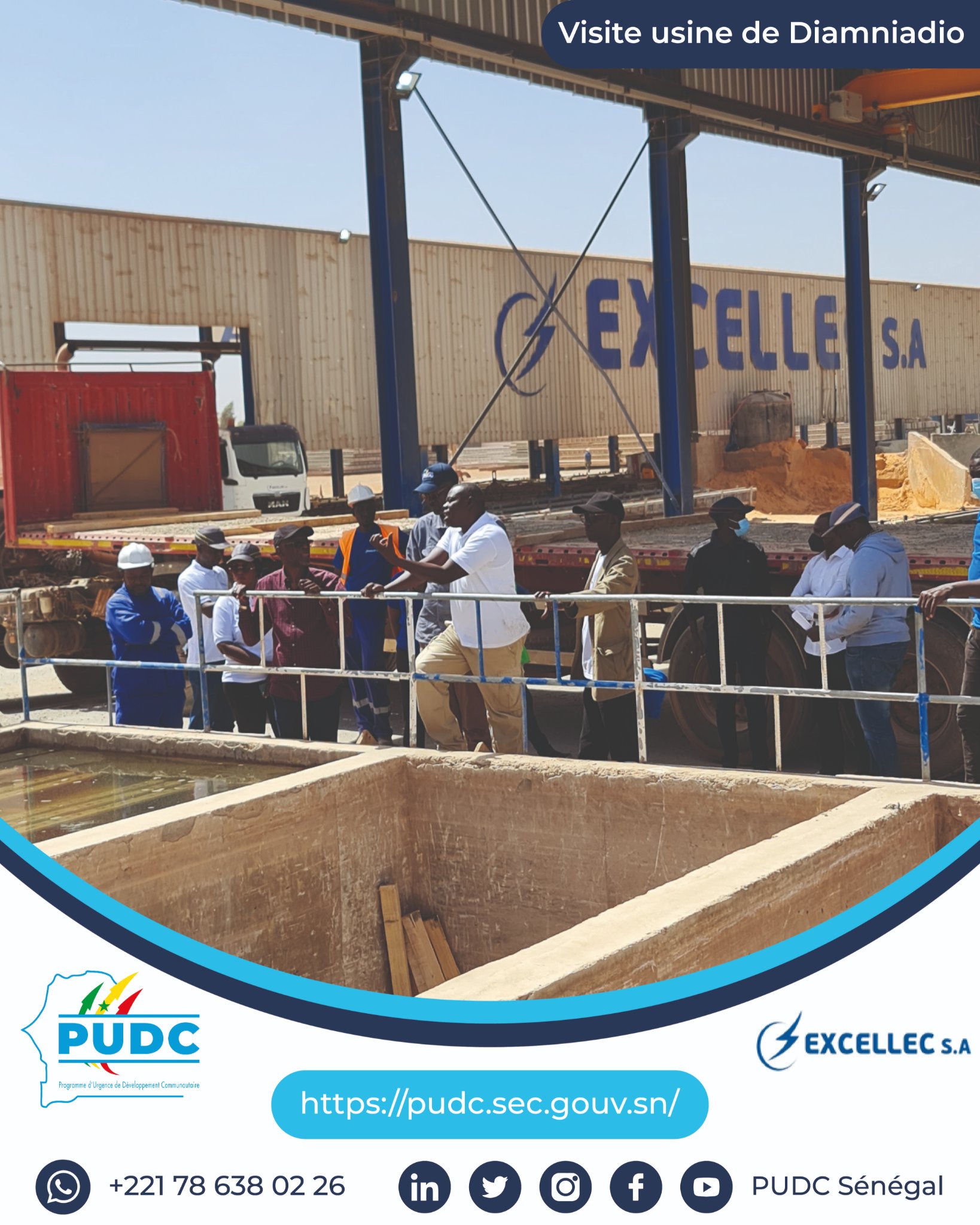 PUDC: Le coordonnateur national, Cheikh Diop visite l'entrepôt de stockage de Hann et de l'usine de Diamniadio du partenaire technique du projet 2000villages