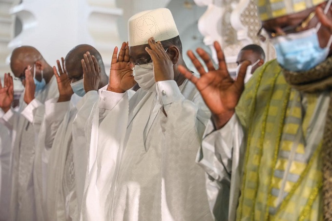 Célébration de fête de la Korité: Le Président Macky Sall a prié à la Grande mosquée de Dakar