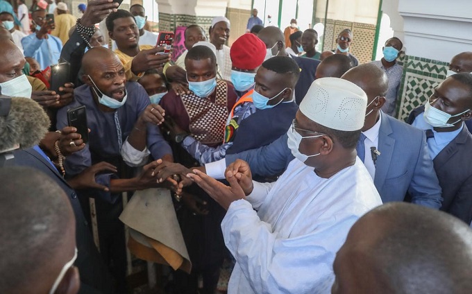 Célébration de fête de la Korité: Le Président Macky Sall a prié à la Grande mosquée de Dakar