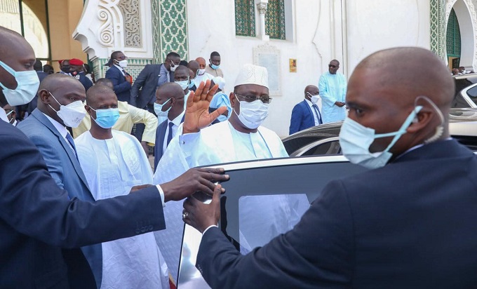 Célébration de fête de la Korité: Le Président Macky Sall a prié à la Grande mosquée de Dakar