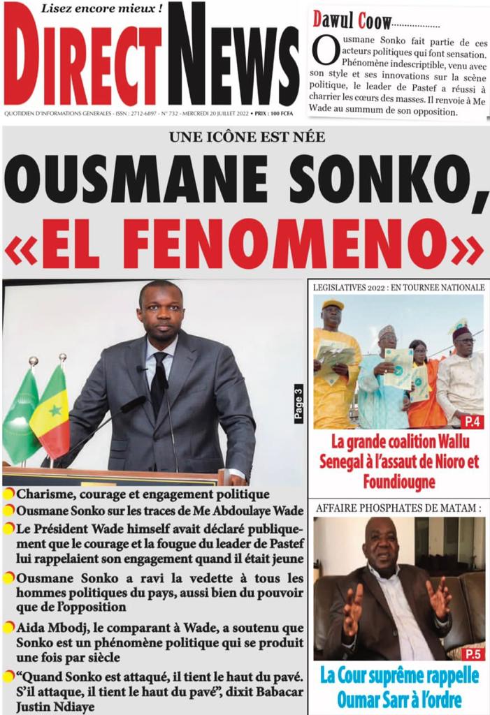 Liste rouge médias corrompus : Depuis qu'Ousmane Sonko a annoncé ses futures calomnies, certains patrons de presse ont peur