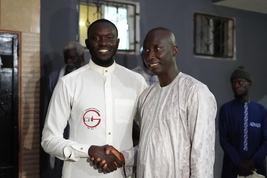 Visite de courtoisie de Serigne Abdou Mbacké “Daara Moukhti “ à Khouraichi Thiam, basketteur (Photos)