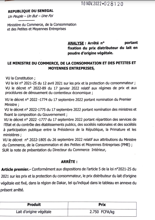 Baisse des prix: La mesure entre en vigueur ce samedi à 00h (Documents)