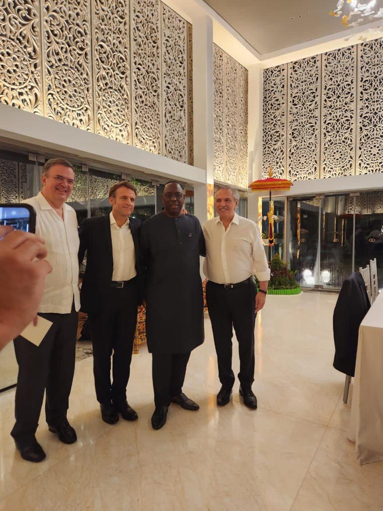 Sommet du G2O : Le chef de l’Etat Macky Sall a dîné hier avec les Présidents français et argentin