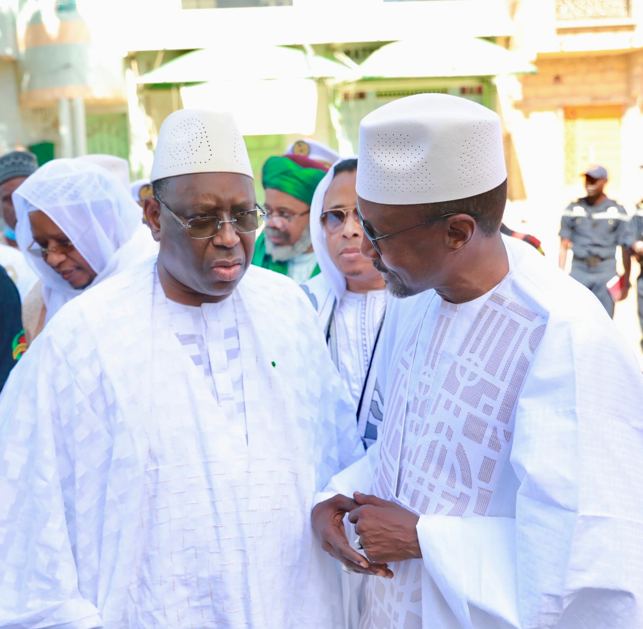 Photos / Accueil du président de la République à la 59e ziarra de Thierno Mountaga Daha Tall : Mamadou Mamour Diallo, DG Onas, aux premiers rangs