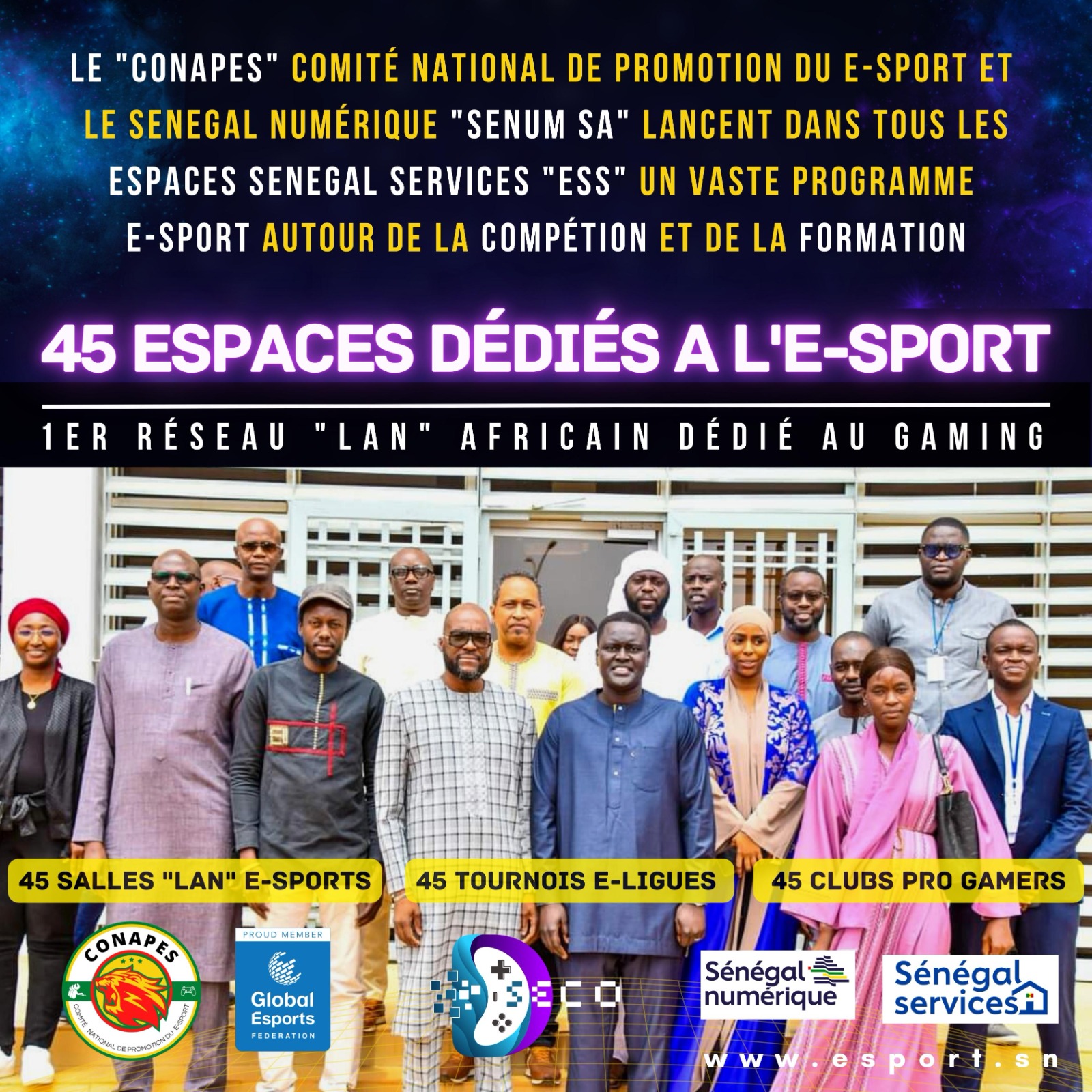 1er réseau *Lan1 africain dédié à la pratique compétitive du jeu vidéo : Le processus de professionnalisation de l’E-Sport2 se concrétise au Sénégal !