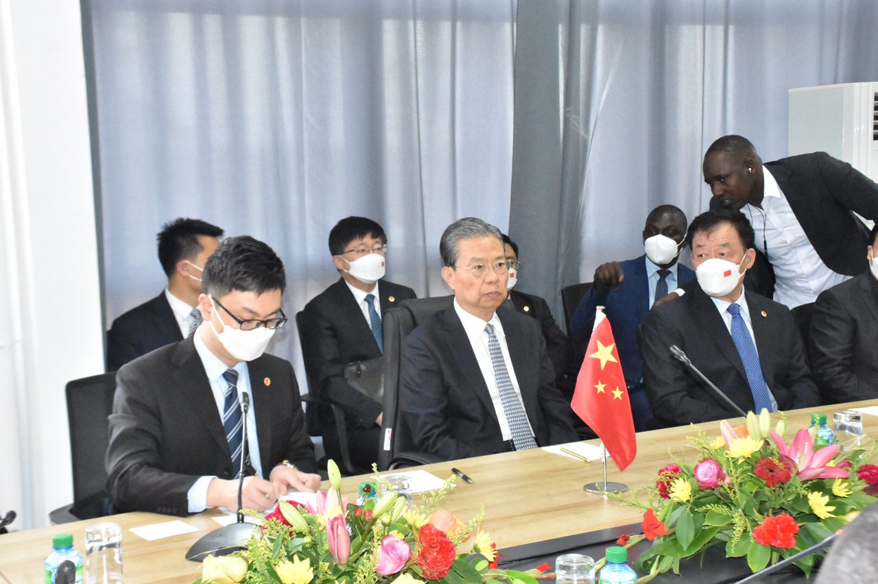 Photos : Visite du Parc industriel intégré de Diamniadio (P2ID) du président de l’Assemblée nationale du Sénégal, Amadou Mame Diouf et son hôte chinois, Président Zhao Léji