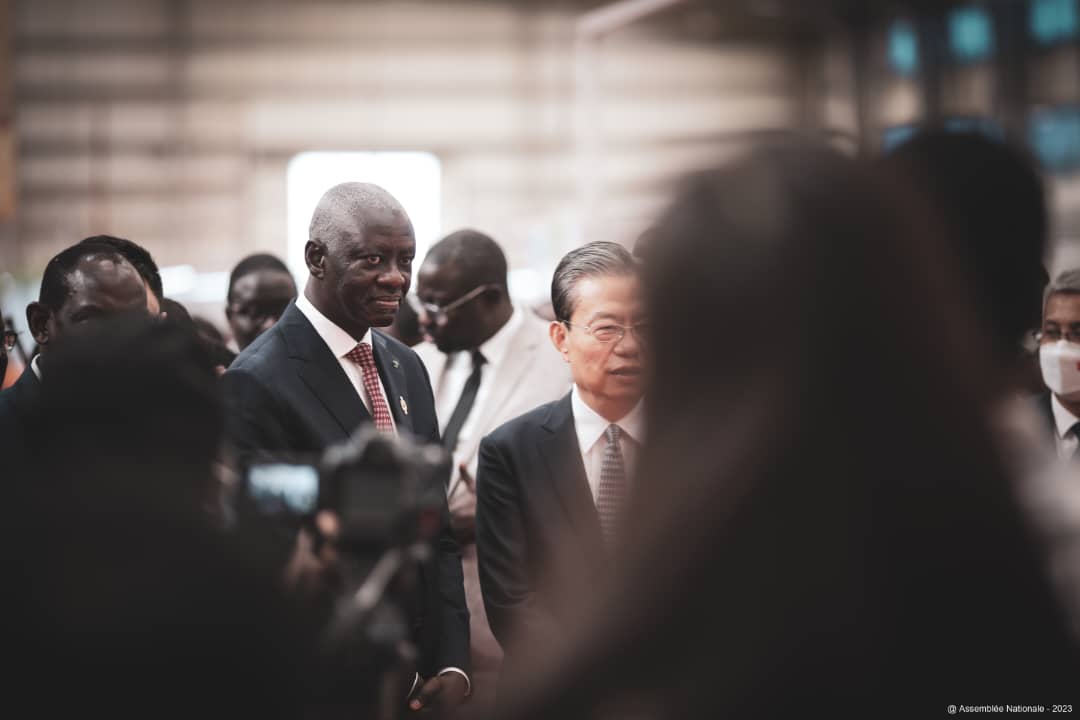 Photos : Visite du Parc industriel intégré de Diamniadio (P2ID) du président de l’Assemblée nationale du Sénégal, Amadou Mame Diouf et son hôte chinois, Président Zhao Léji