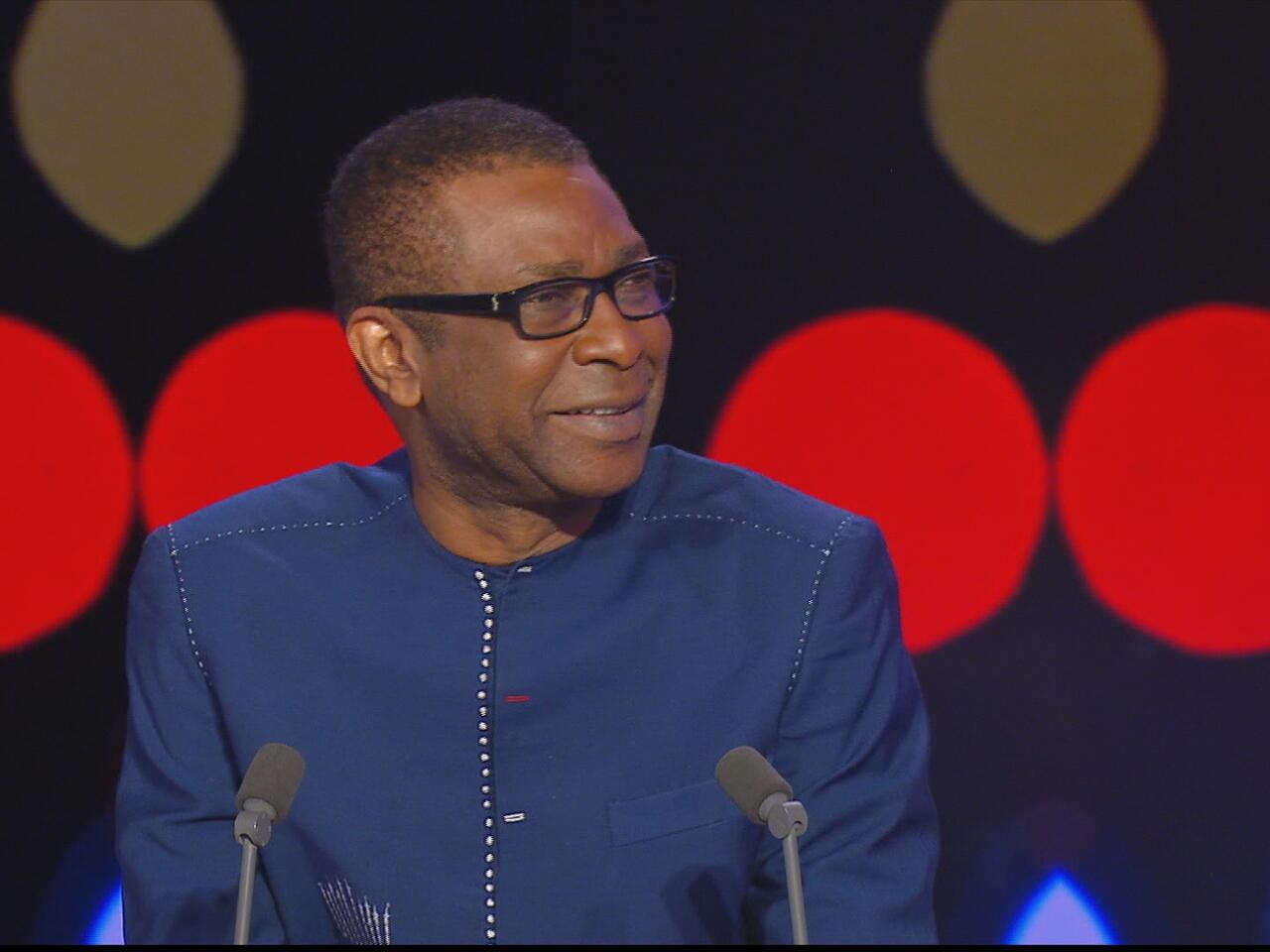 Youssou Ndour « sonkorisé » à Paris, lors de la présentation de son spectacle "Birima"