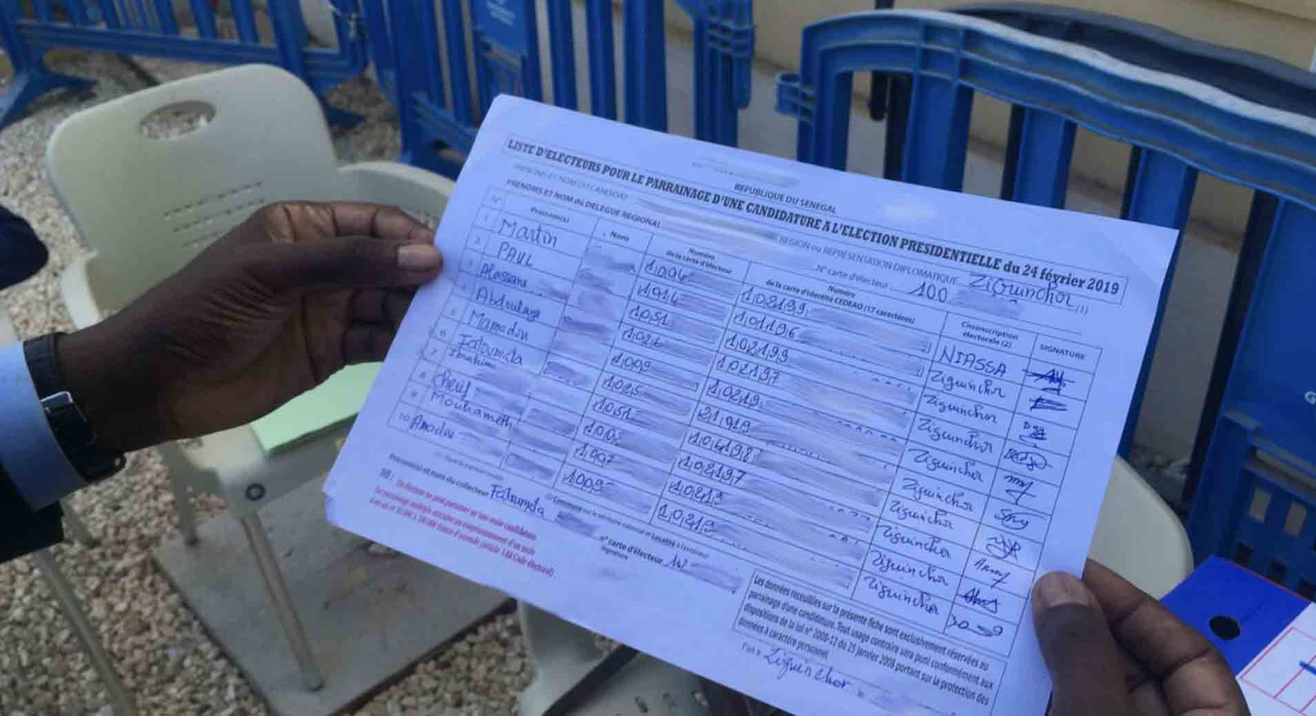Parrainage: Le nombre d'électeurs, d’élus requis et le modéle de fiche de collecte, connus