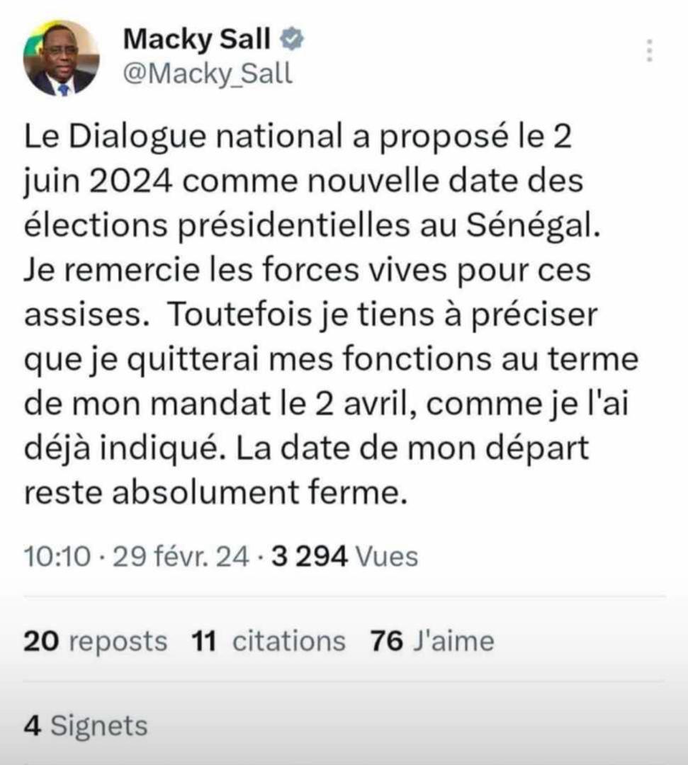 Samuel A. Sarr: "L'histoire retiendra que Macky Sall a tenté de sauver la démocratie sénégalaise..."