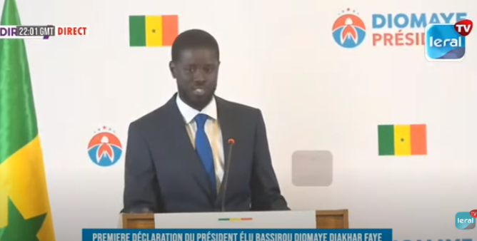 Bassirou Diomaye Faye: "Je m'engage à gouverner avec humilité et à combattre la corruption"