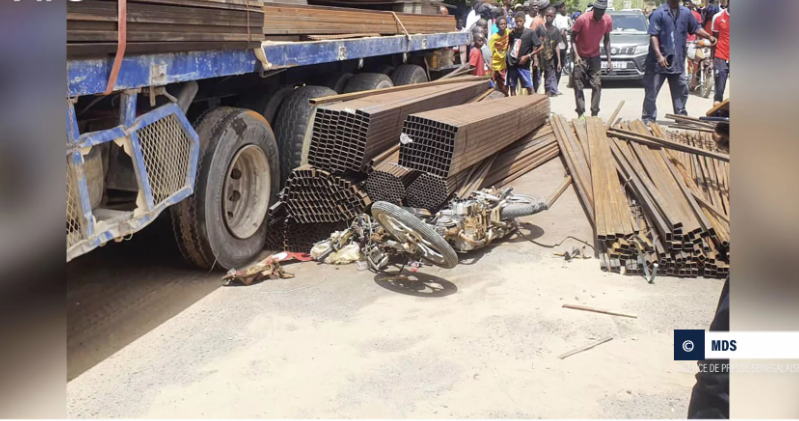 Louga : Un conducteur de moto ”Jakarta” mortellement touché par des barres de fer, tombées d’un...camion !