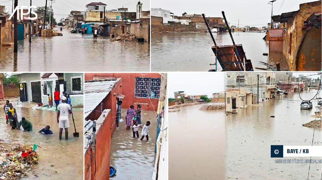 De fortes pluies sont tombées à Kaolack :Plusieurs quartiers inondés