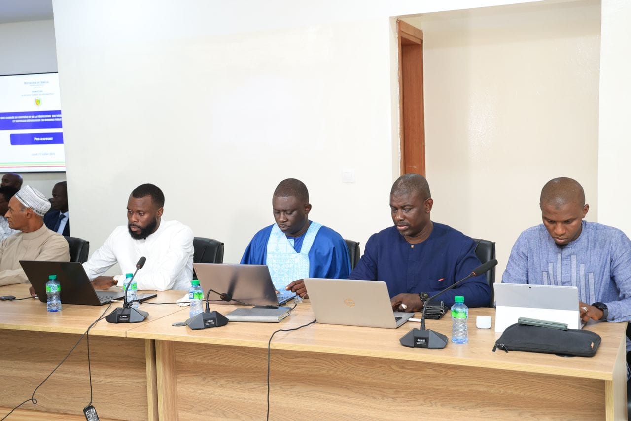 Photos : Remise du pré-Rapport de la Commission ad hoc chargée du contrôle et de la vérification des titres et…