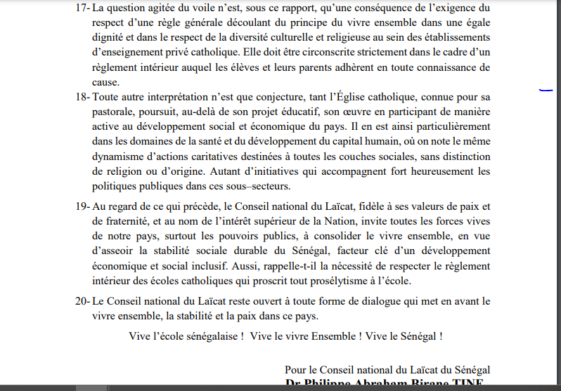 L’école privée catholique au Sénégal : Un cadre d’accueil et de promotion du vivre ensemble