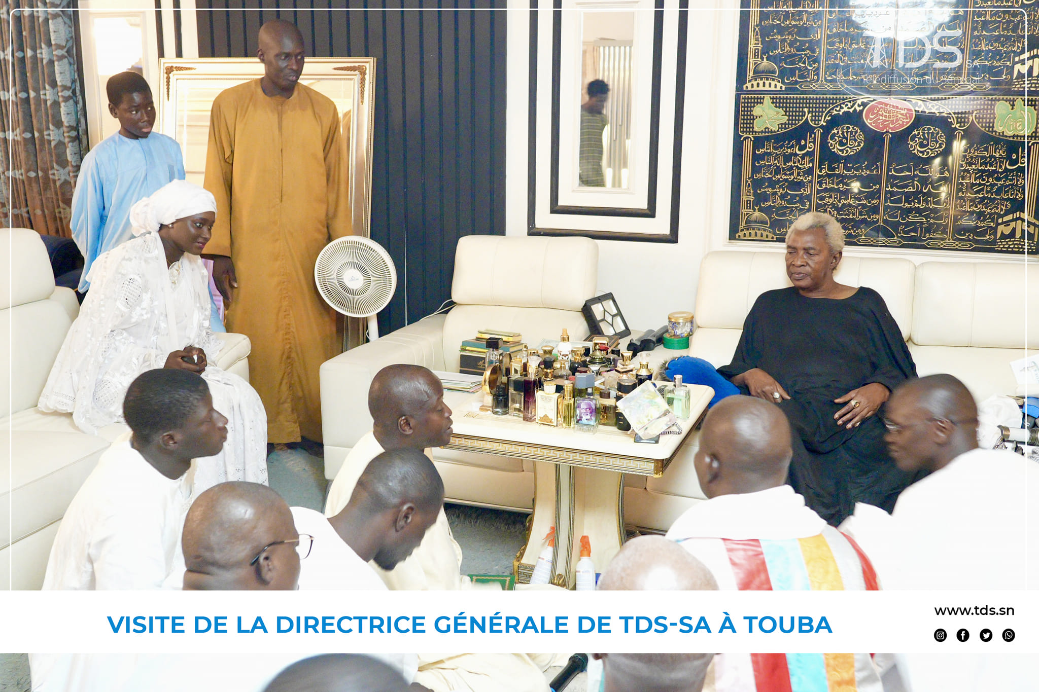 Photos/ Grand Magal de Touba : Dr Aminata Sarr Malick Ndiaye, DG de TDS-SA, reçue par le Khalife général des Mourides, Serigne Mountakha Mbacké