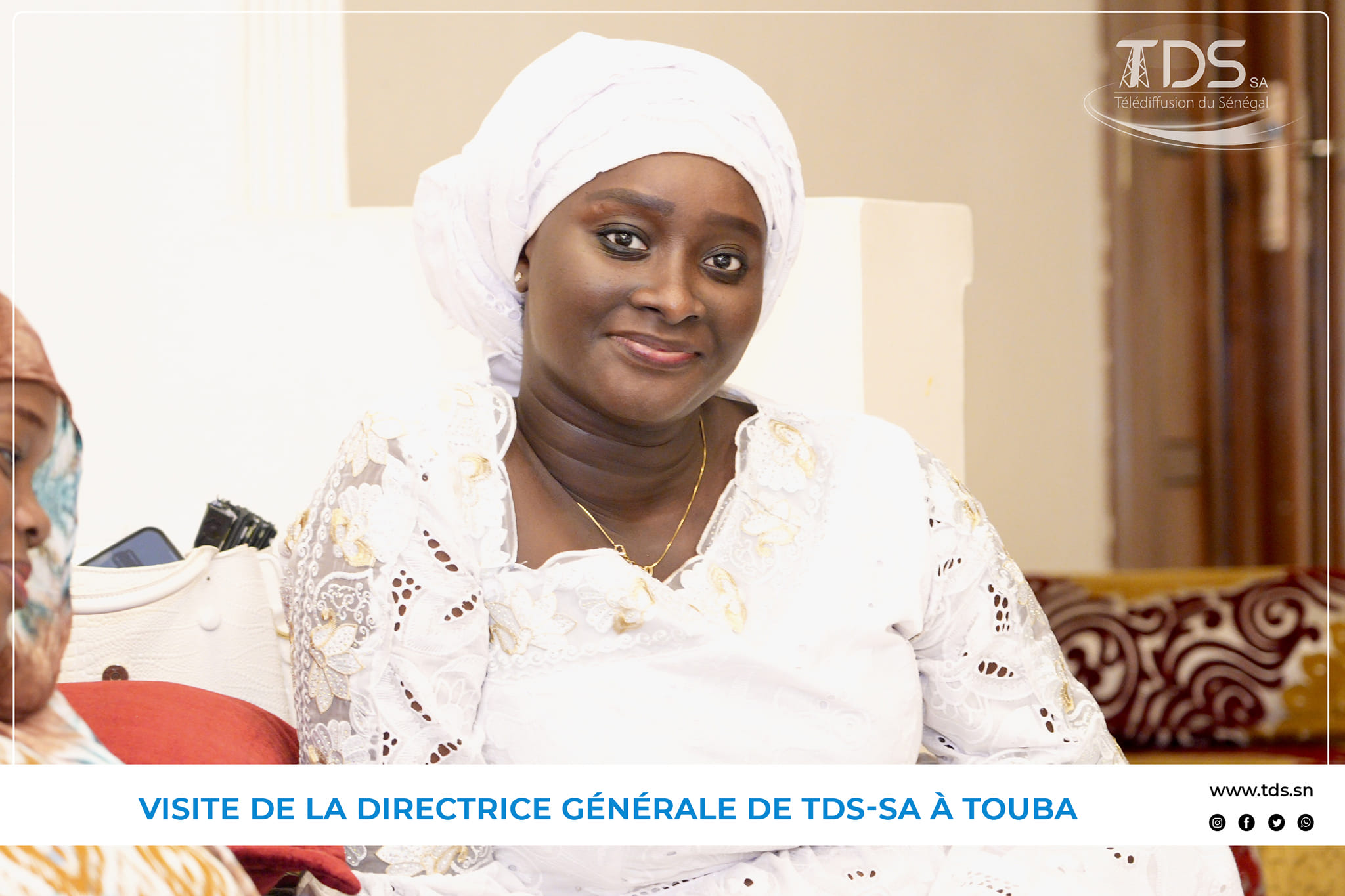 Photos/ Grand Magal de Touba : Dr Aminata Sarr Malick Ndiaye, DG de TDS-SA, reçue par le Khalife général des Mourides, Serigne Mountakha Mbacké