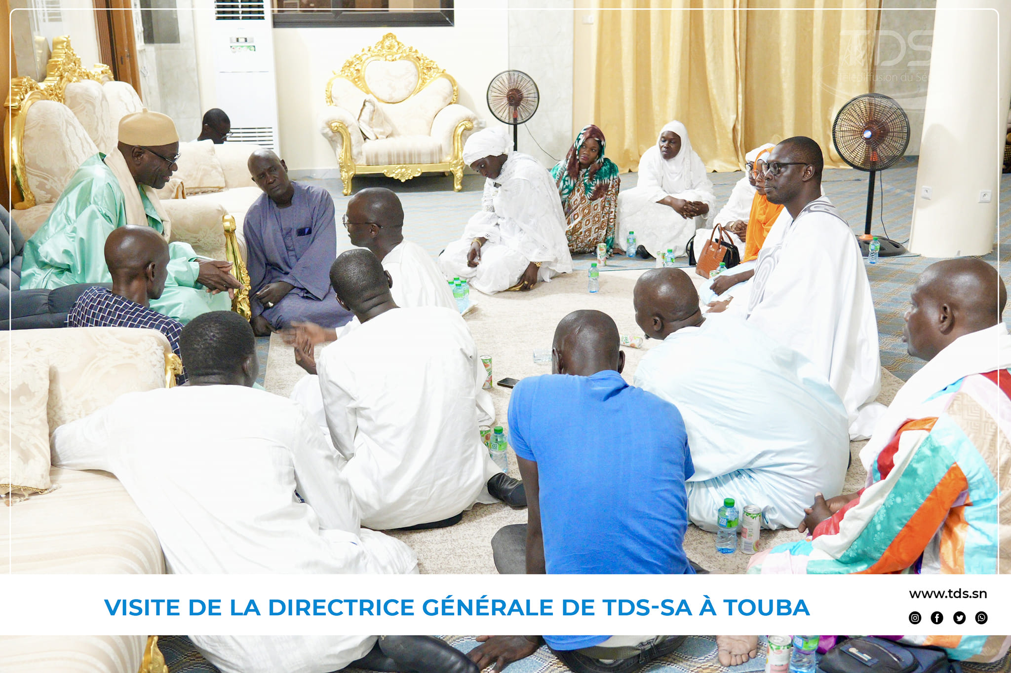 Photos/ Grand Magal de Touba : Dr Aminata Sarr Malick Ndiaye, DG de TDS-SA, reçue par le Khalife général des Mourides, Serigne Mountakha Mbacké