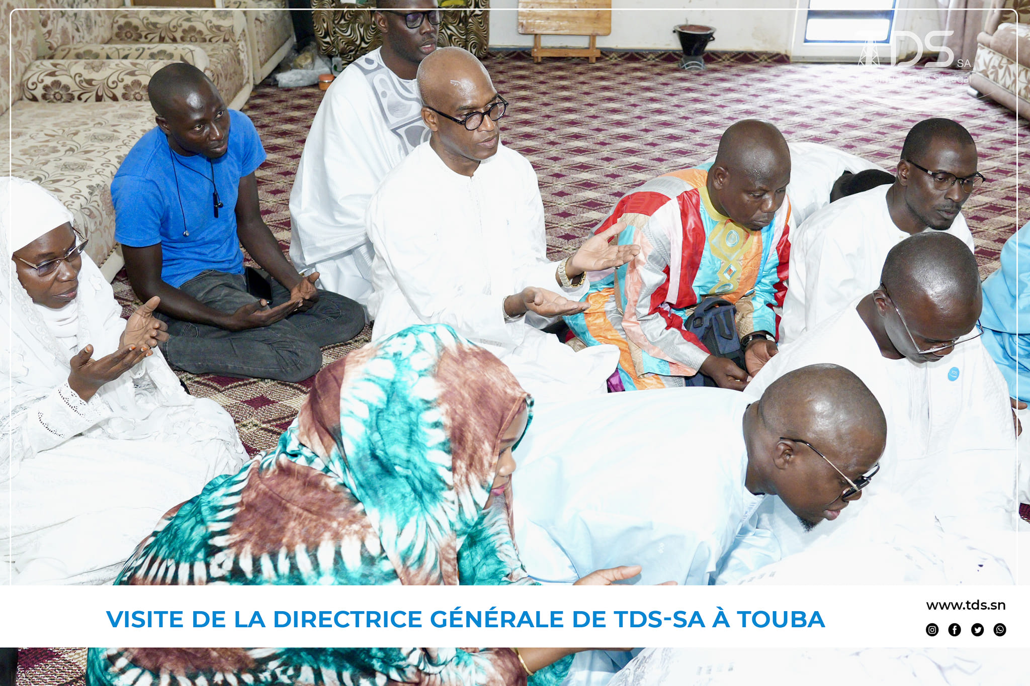 Photos/ Grand Magal de Touba : Dr Aminata Sarr Malick Ndiaye, DG de TDS-SA, reçue par le Khalife général des Mourides, Serigne Mountakha Mbacké