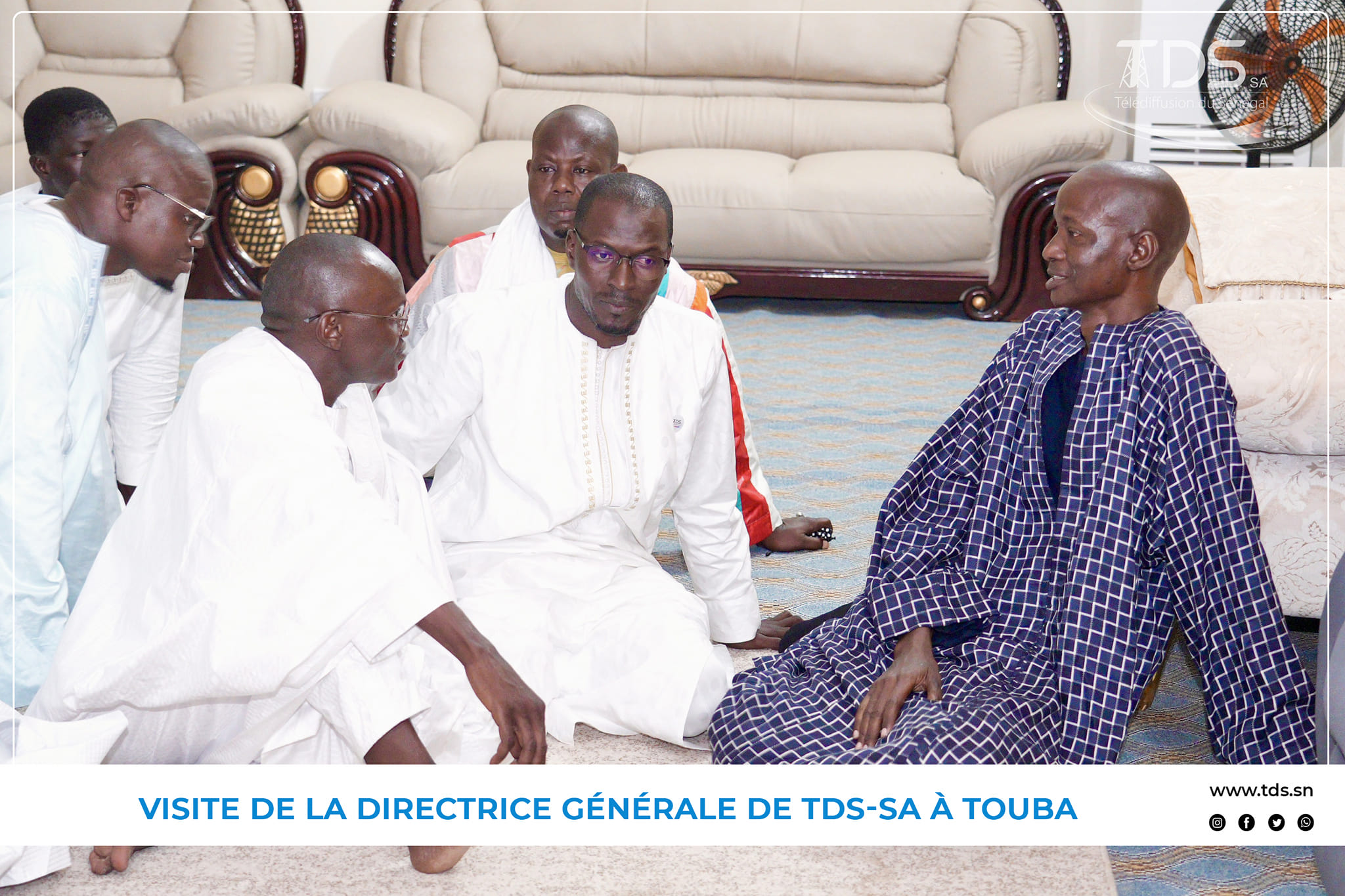 Photos/ Grand Magal de Touba : Dr Aminata Sarr Malick Ndiaye, DG de TDS-SA, reçue par le Khalife général des Mourides, Serigne Mountakha Mbacké