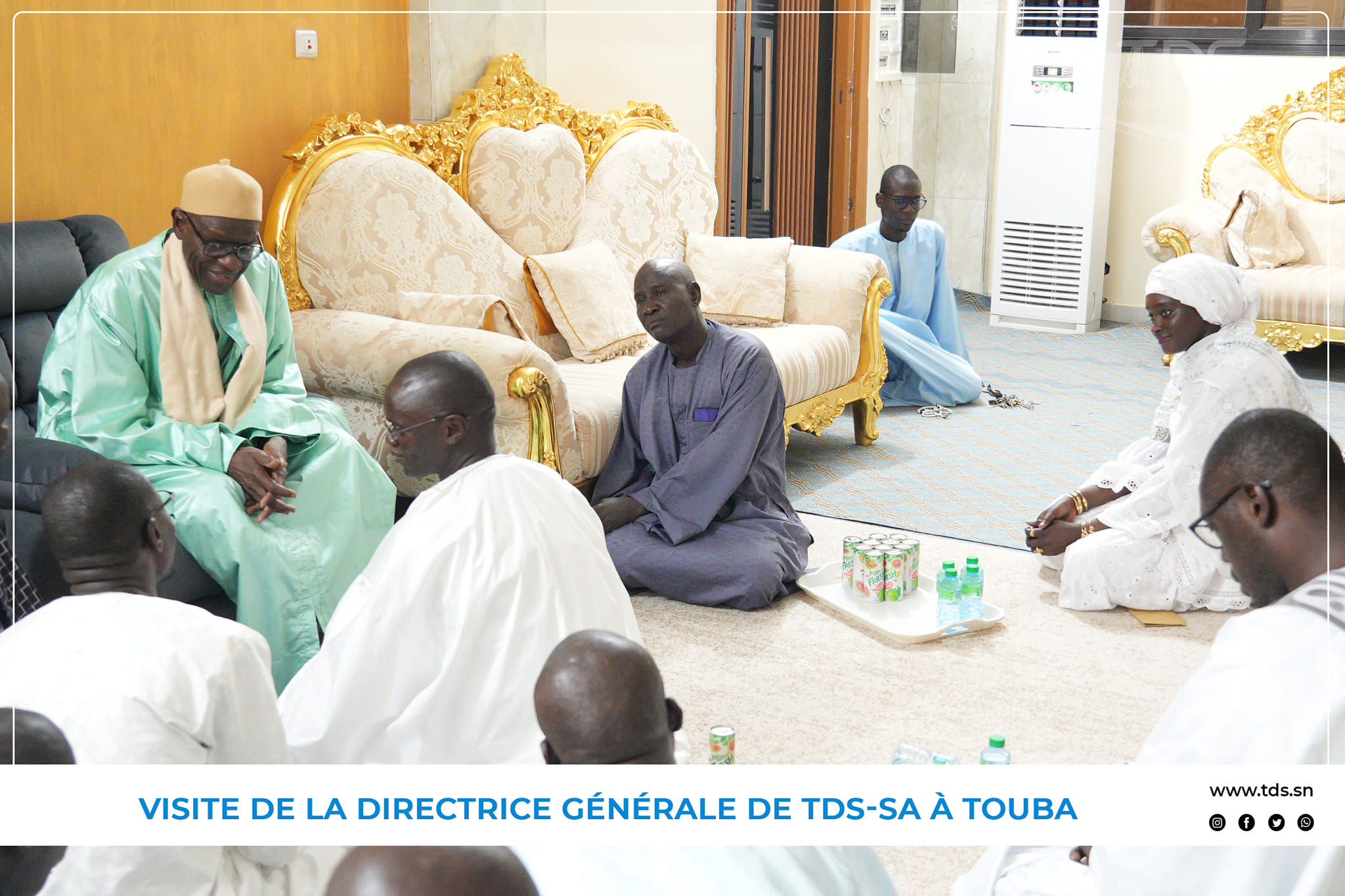 Photos/ Grand Magal de Touba : Dr Aminata Sarr Malick Ndiaye, DG de TDS-SA, reçue par le Khalife général des Mourides, Serigne Mountakha Mbacké