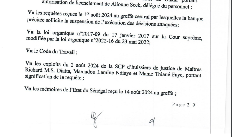 Demande de Réintégration des délégués licenciés de la Cbao Attijariwafa banq SA: La Cour suprême vient de casser la décision du ministre