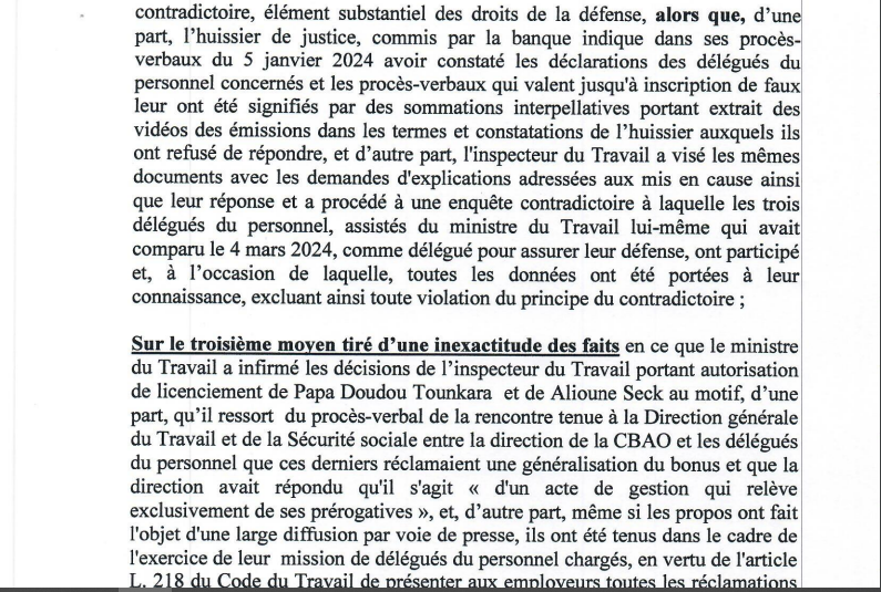 Demande de Réintégration des délégués licenciés de la Cbao Attijariwafa banq SA: La Cour suprême vient de casser la décision du ministre