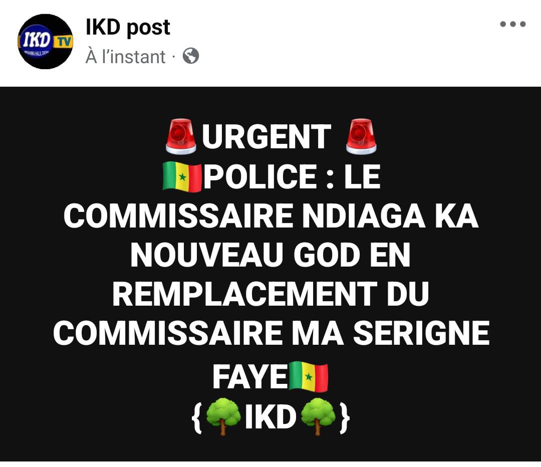 Police : Commissaire Ndiaga Ka, Nouveau God