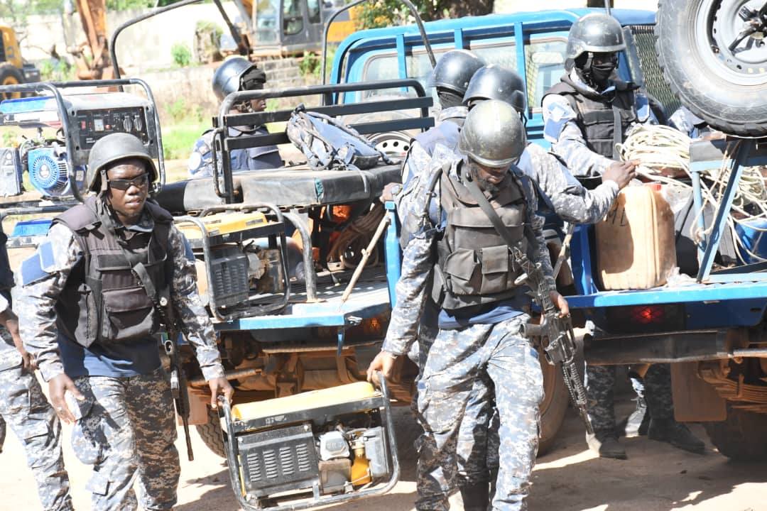 Operations Navétanes 2024 : 7 interpellations et saisie de matériel dans un site d’orpaillage à Bembou (Photos)