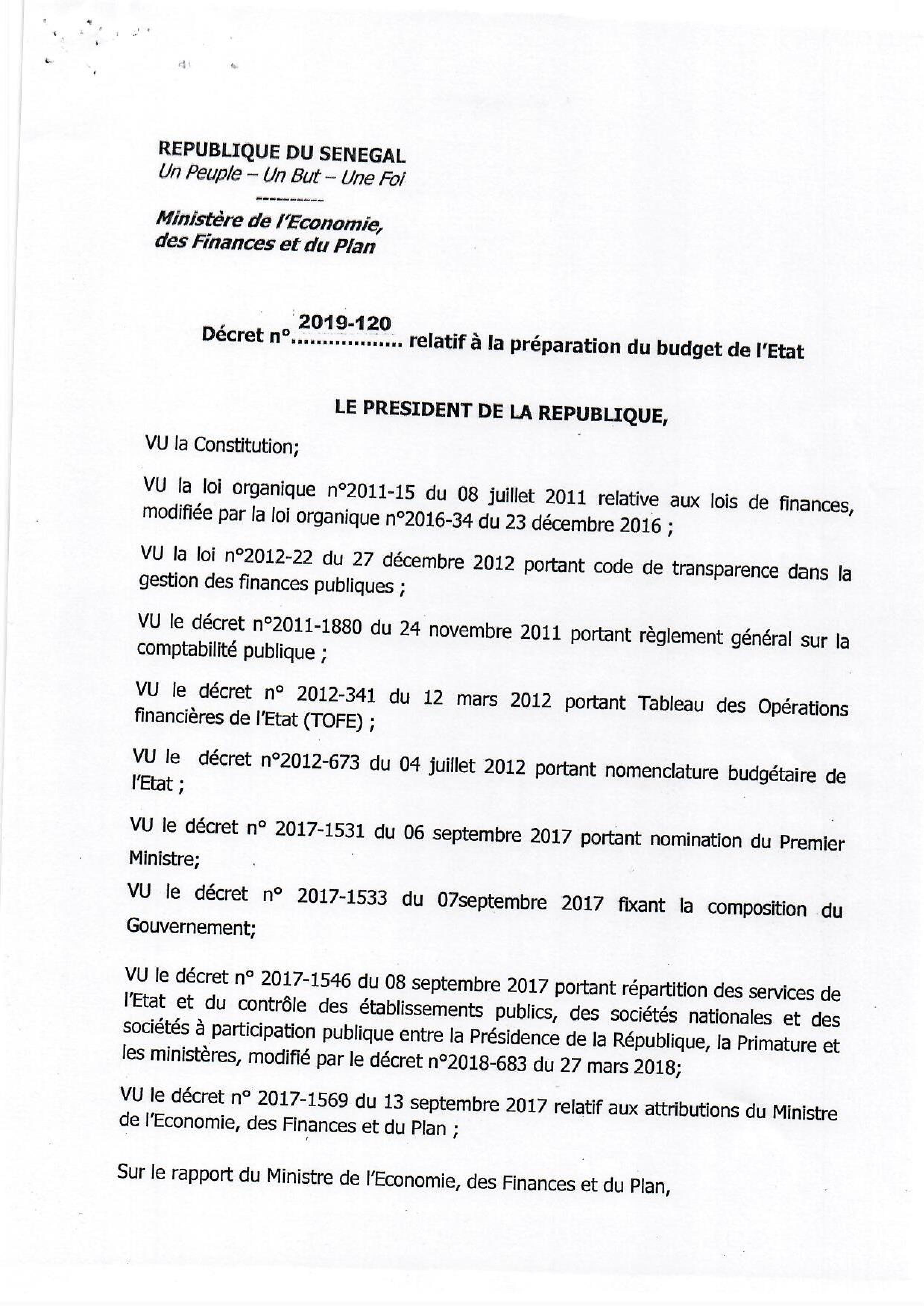 Réponse au journaliste de Walf TV : Cheikh Diba exonéré de toute responsabilité sur les chiffres – Preuve par décret