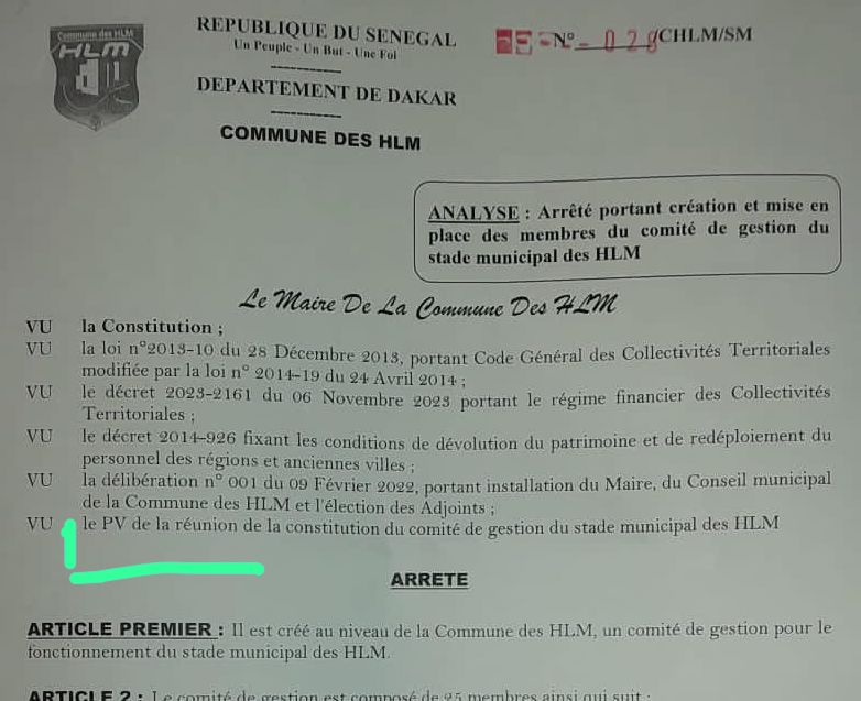 Stade municipal des HLM : Des populations dénoncent une mauvaise et une absence de transparence