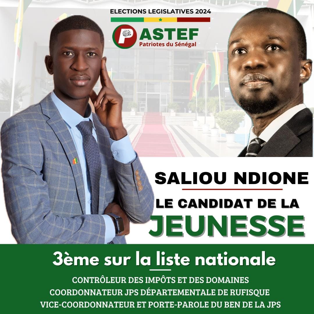 Saliou Ndione, candidat de Pastef:  A la découverte des futurs députés de la JPS (Xaam Sa Député)