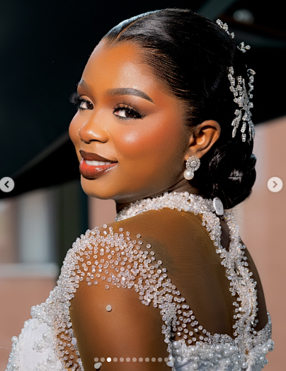 Mariage avec Bril Fight: admirez la magnifique robe de Dieyna Baldé (Photos)